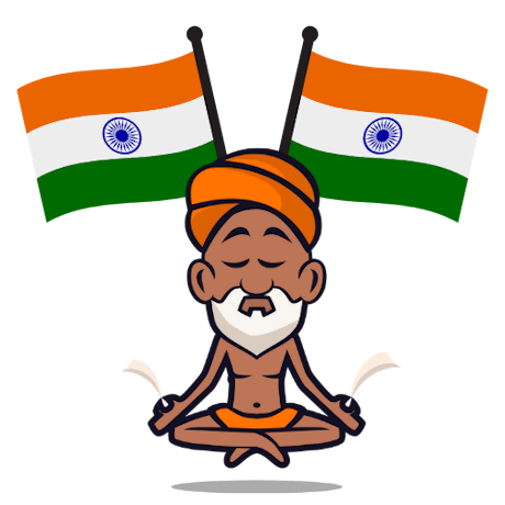 Guru with Indian flag