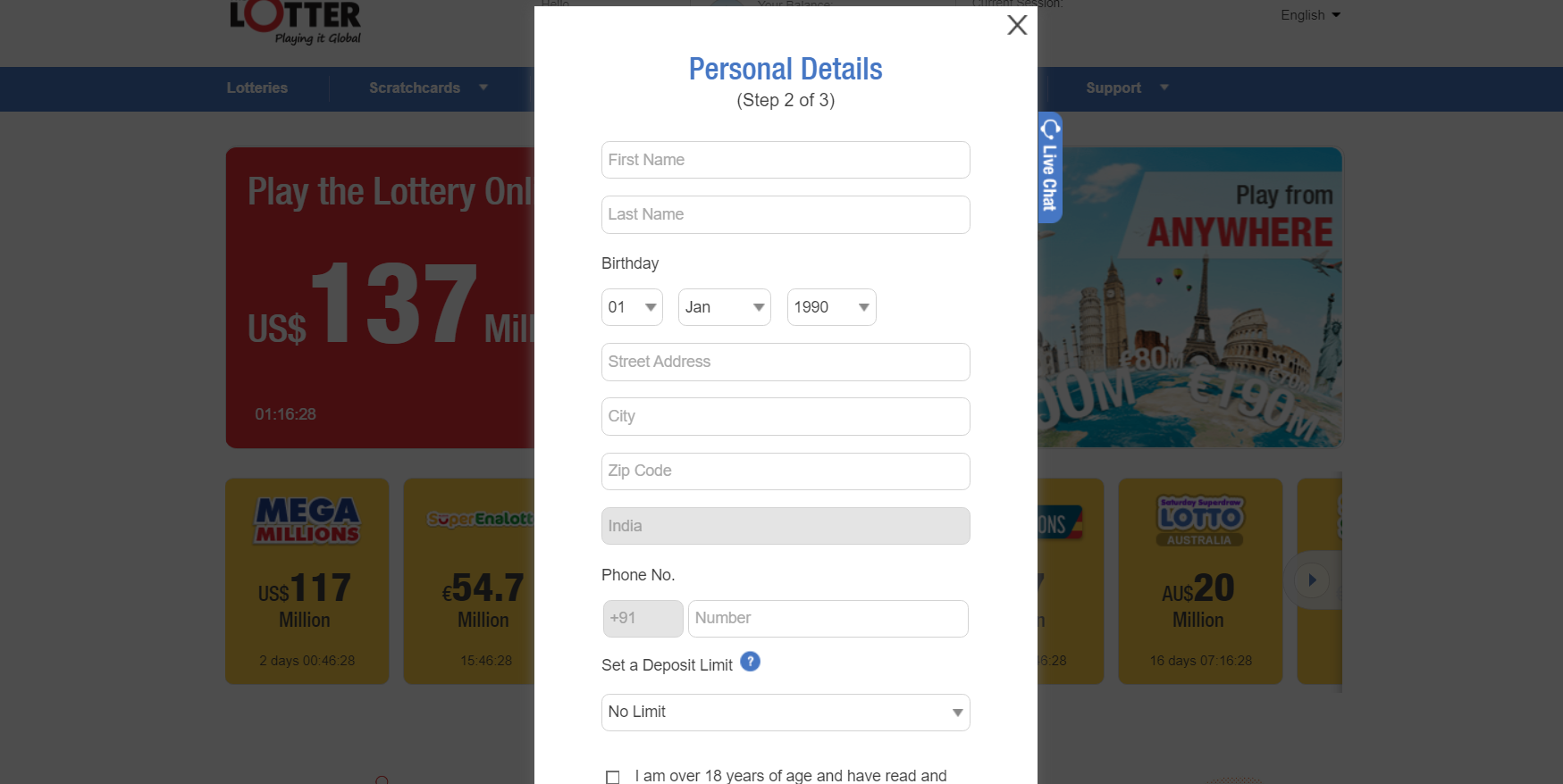 How to Deposit on The Lotter 1