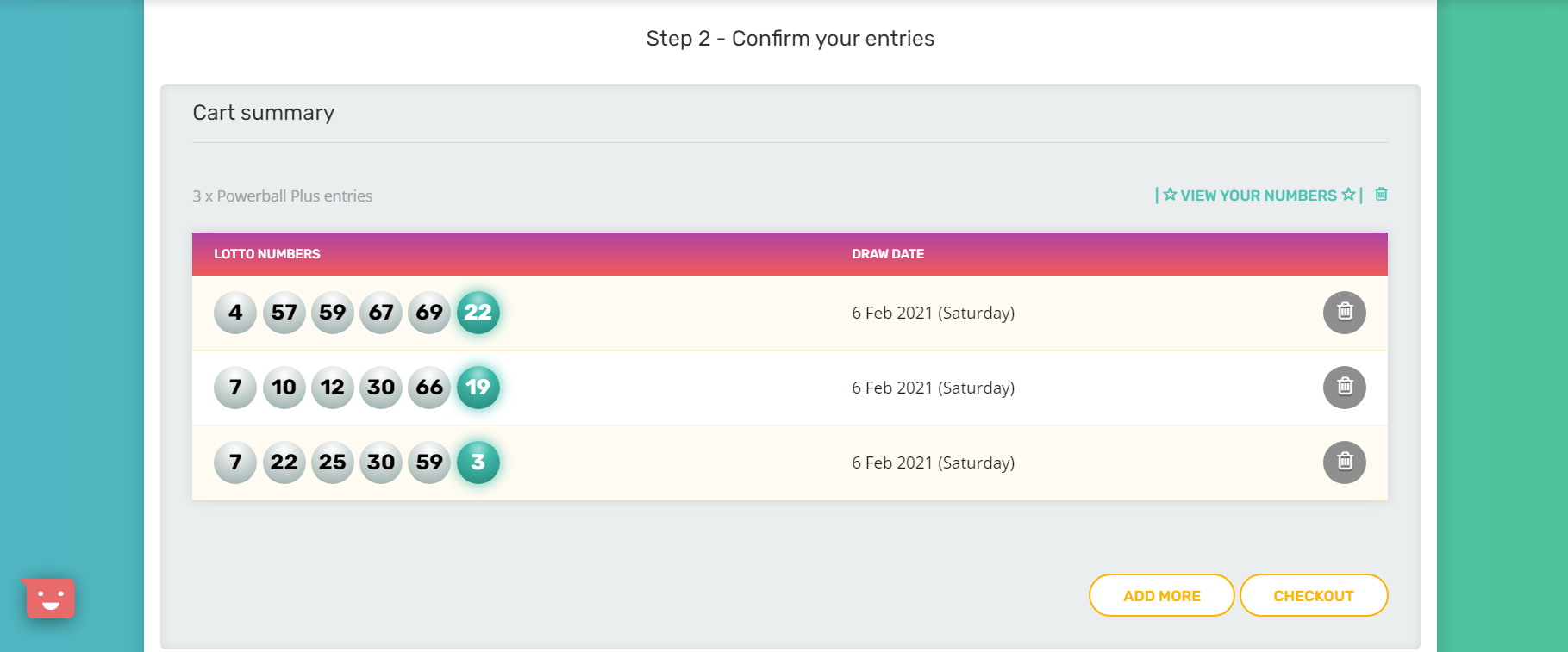Lotto247 Powerball Cart