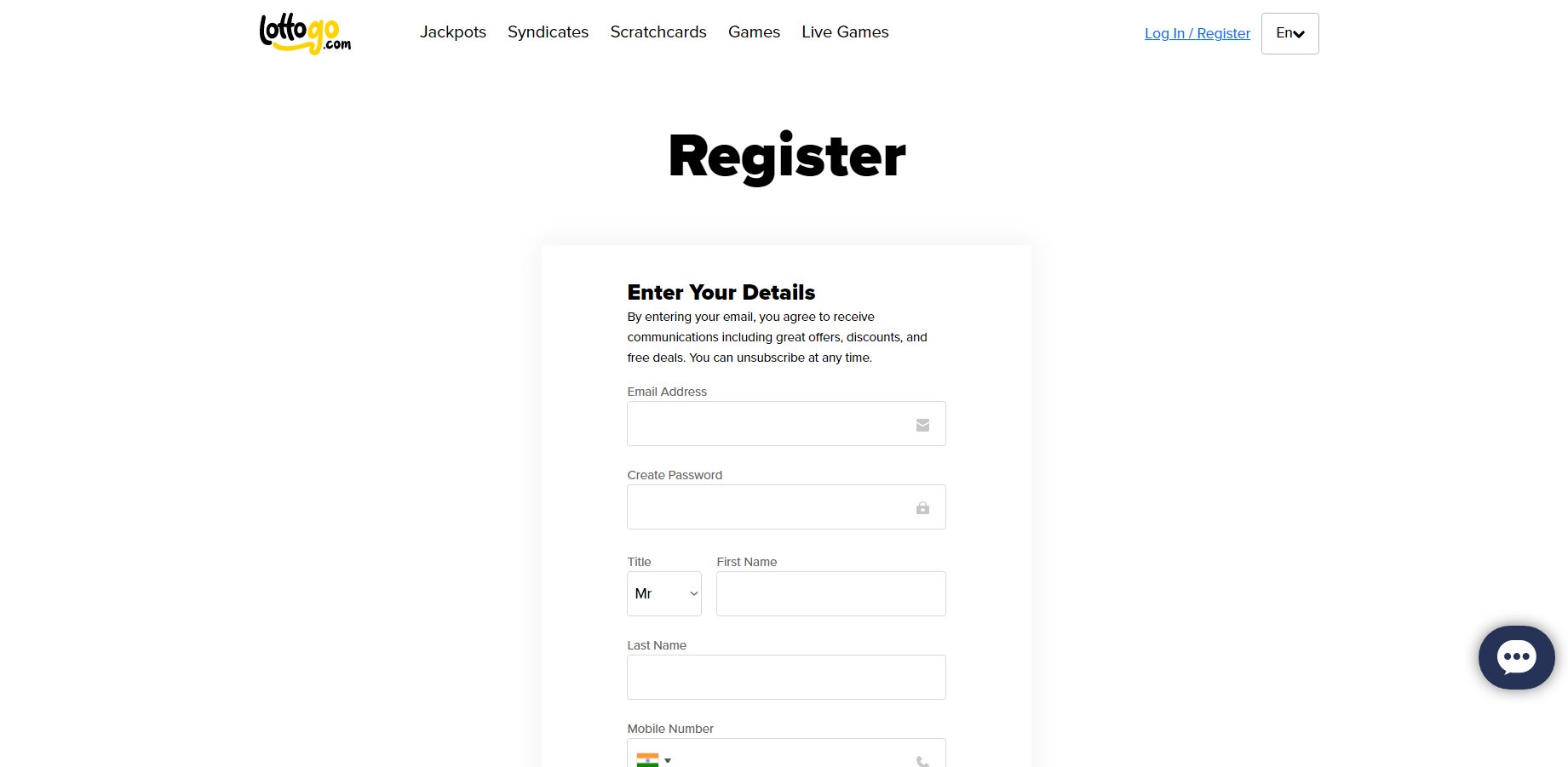 Lotto Go Registration 2
